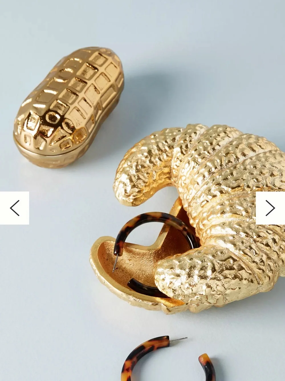 Anthropologie Gilded Treat Trinket Box Peanut
